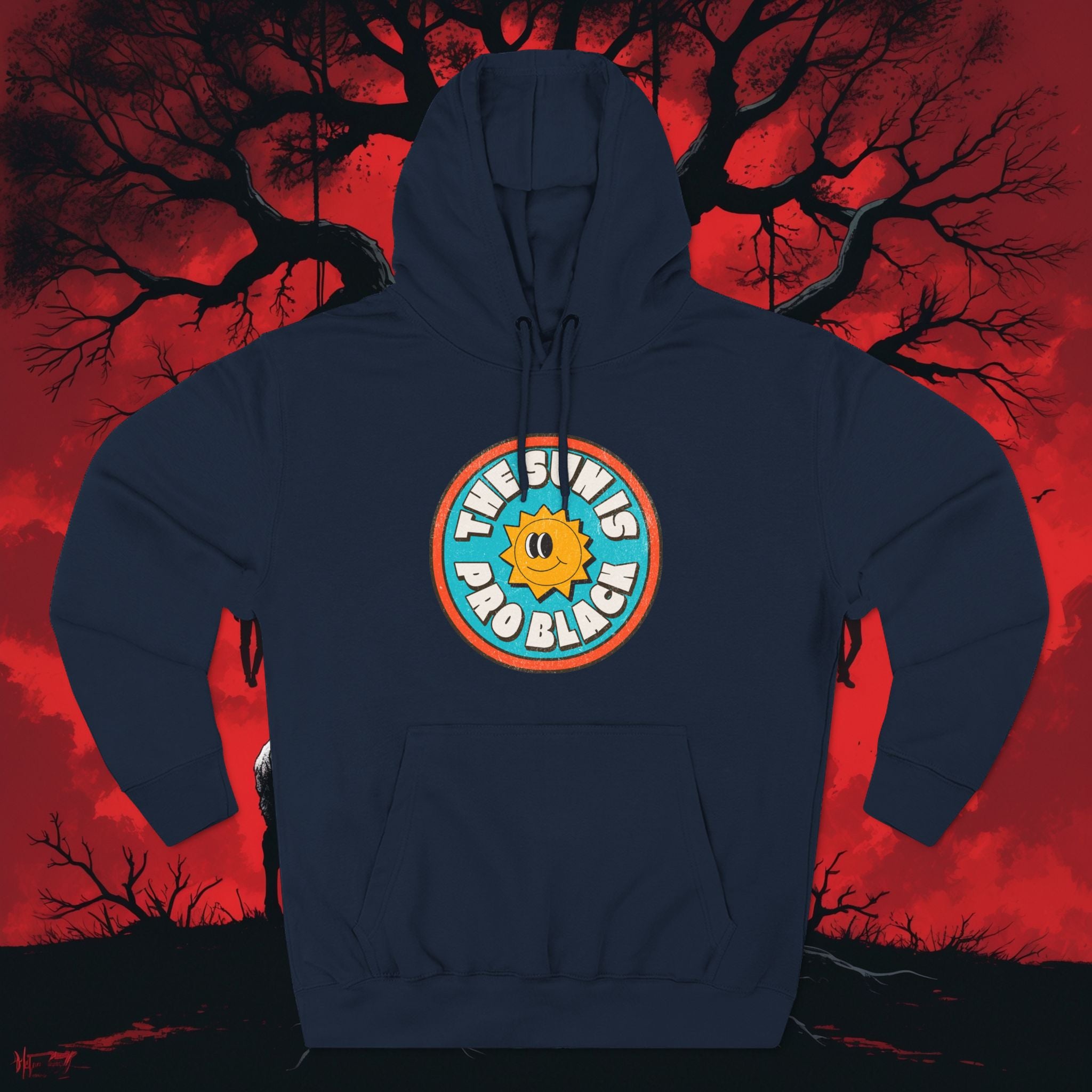 The Sun Is Pro Black – Graphic Fleece Pullover