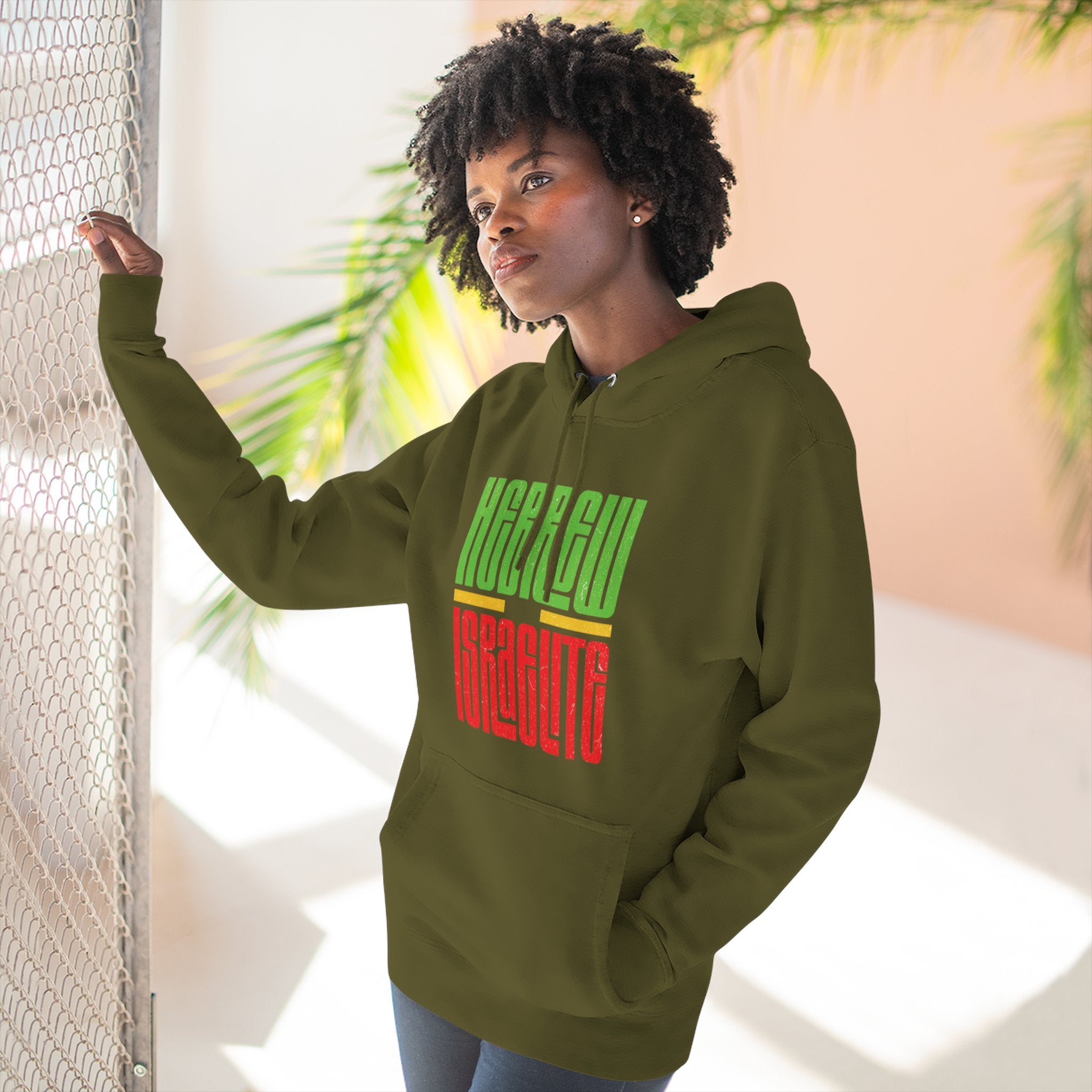 Hoodie — "Hebrew Israelite' Graphic Fleece Hoodie