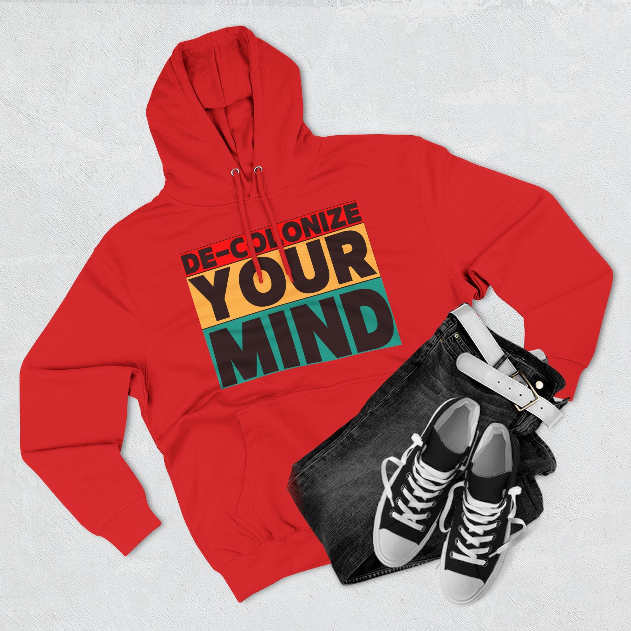 Decolonize Your Mind Hoodie — Bold Graphic Statement Pullover