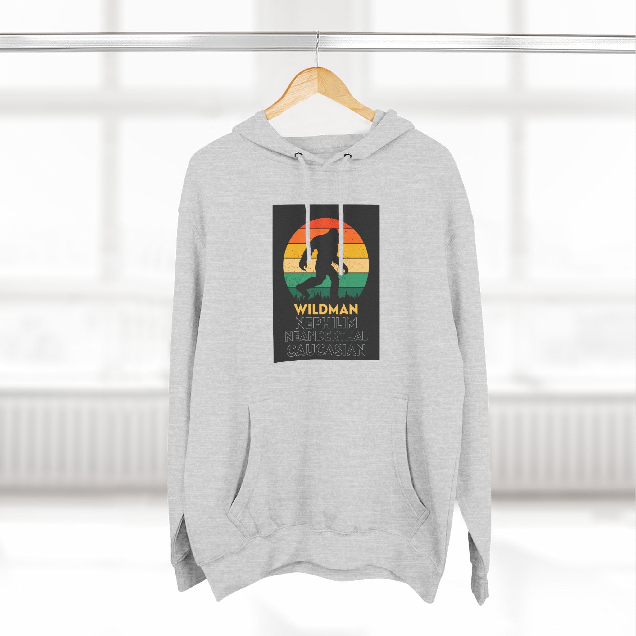 Wildman Graphic Hoodie —Retro Sunset Design