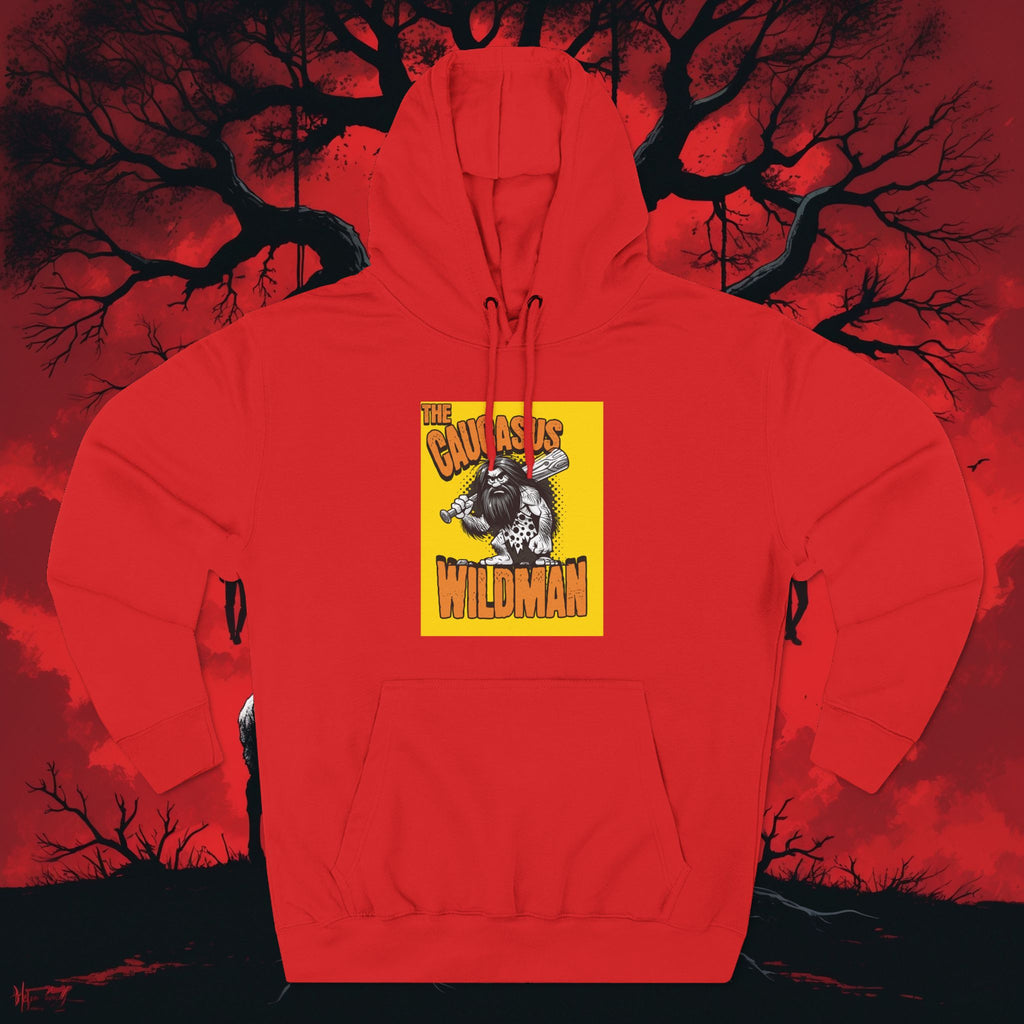 Hoodie — 'Caucasus Wildman' Graphic Fleece Hoodie