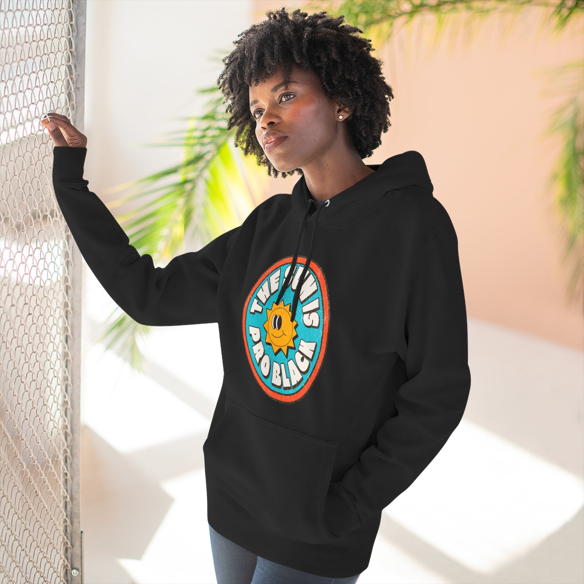 The Sun Is Pro Black – Graphic Fleece Pullover