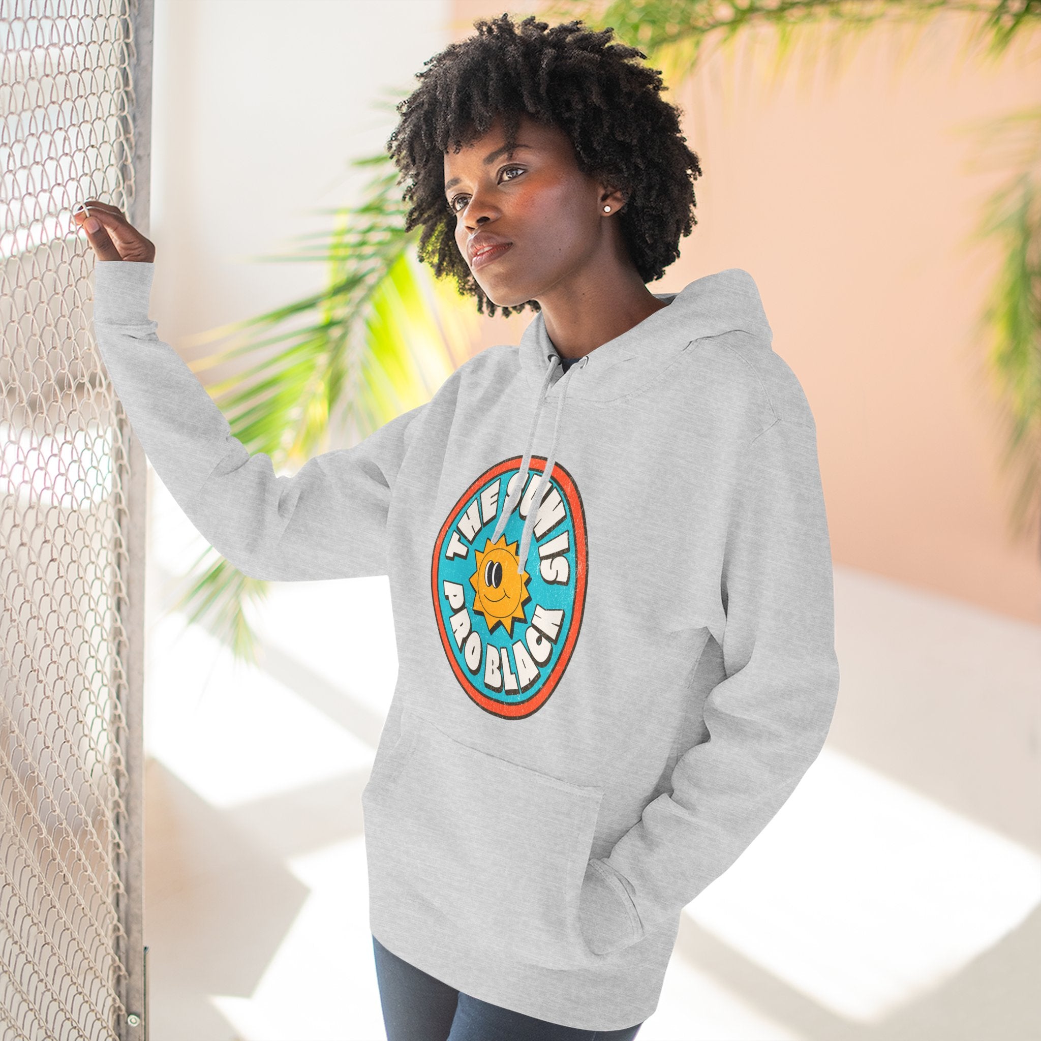 The Sun Is Pro Black – Graphic Fleece Pullover