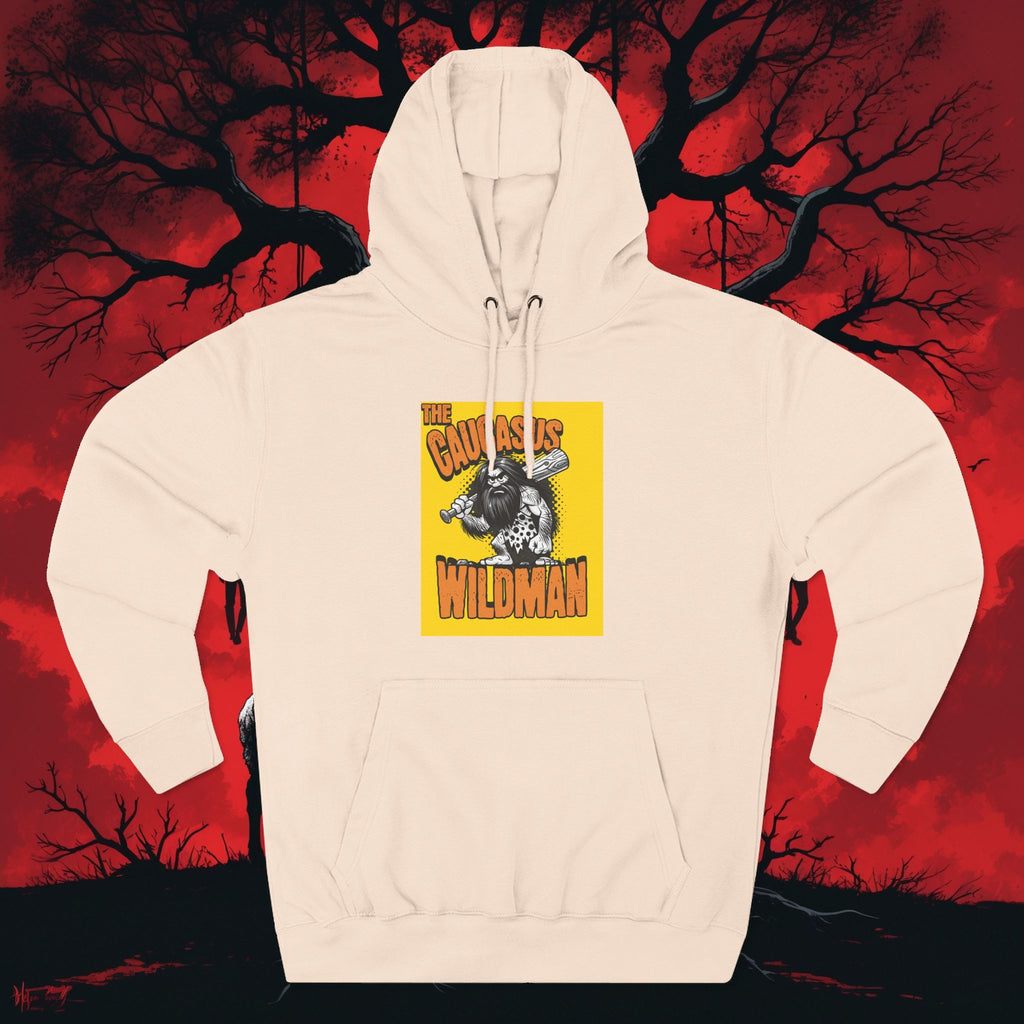 Hoodie — 'Caucasus Wildman' Graphic Fleece Hoodie