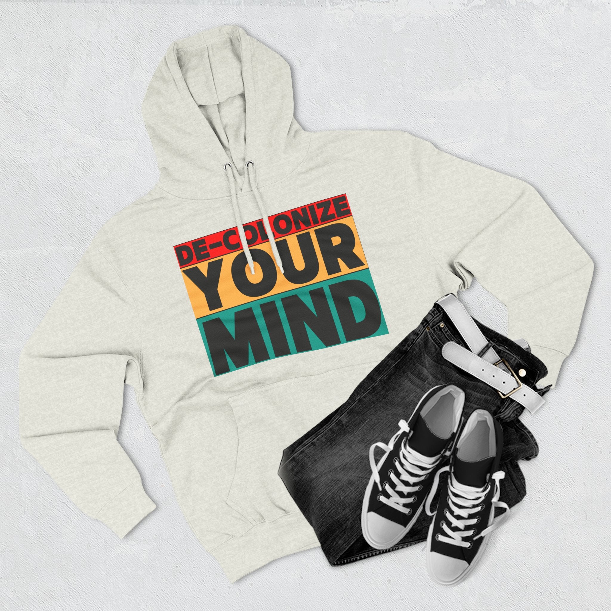 Decolonize Your Mind Hoodie — Bold Graphic Statement Pullover
