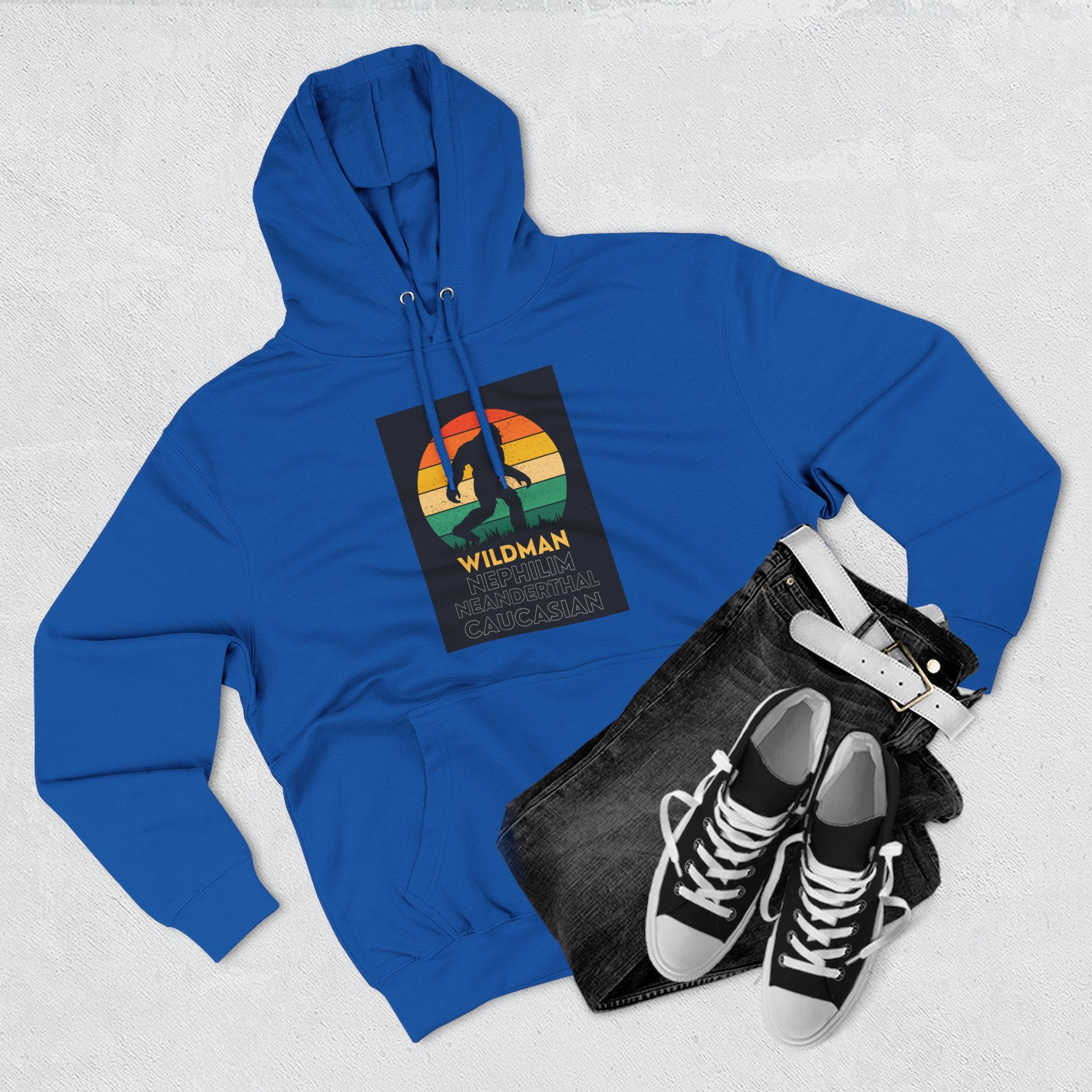 Wildman Graphic Hoodie —Retro Sunset Design