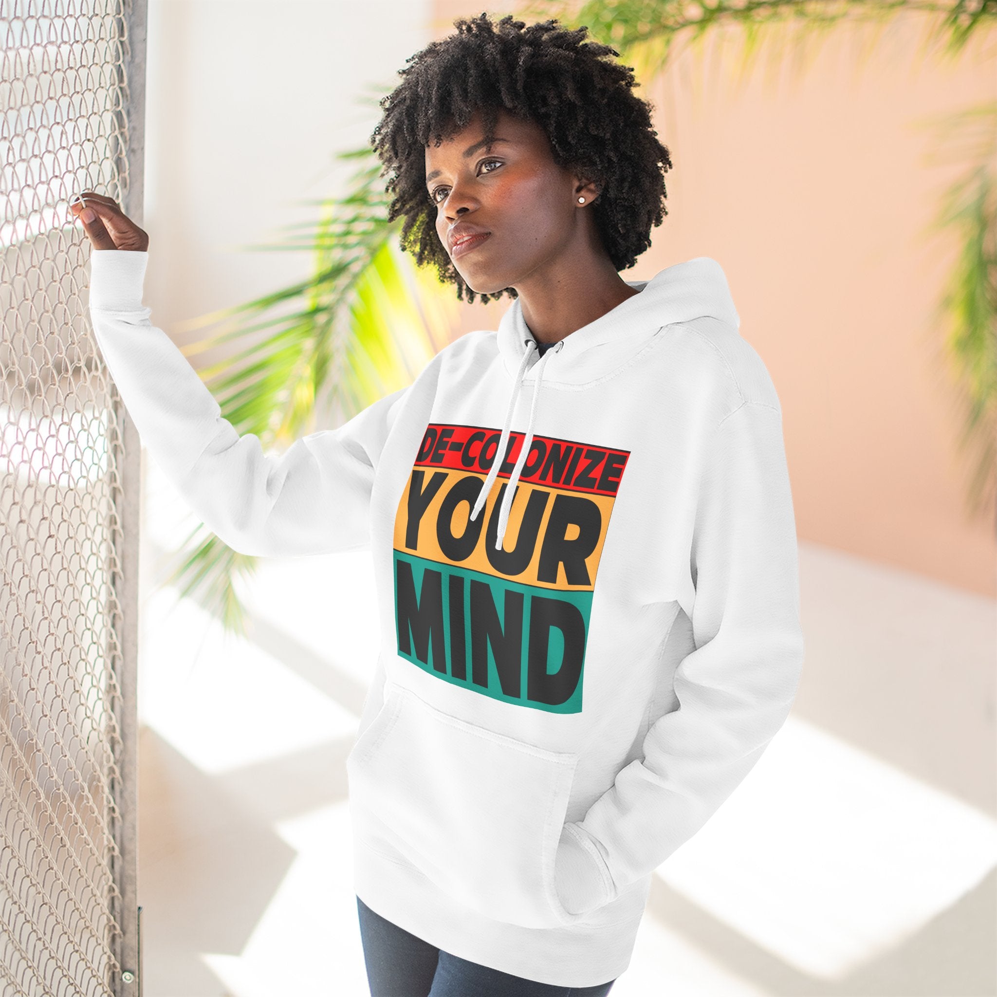 Decolonize Your Mind Hoodie — Bold Graphic Statement Pullover