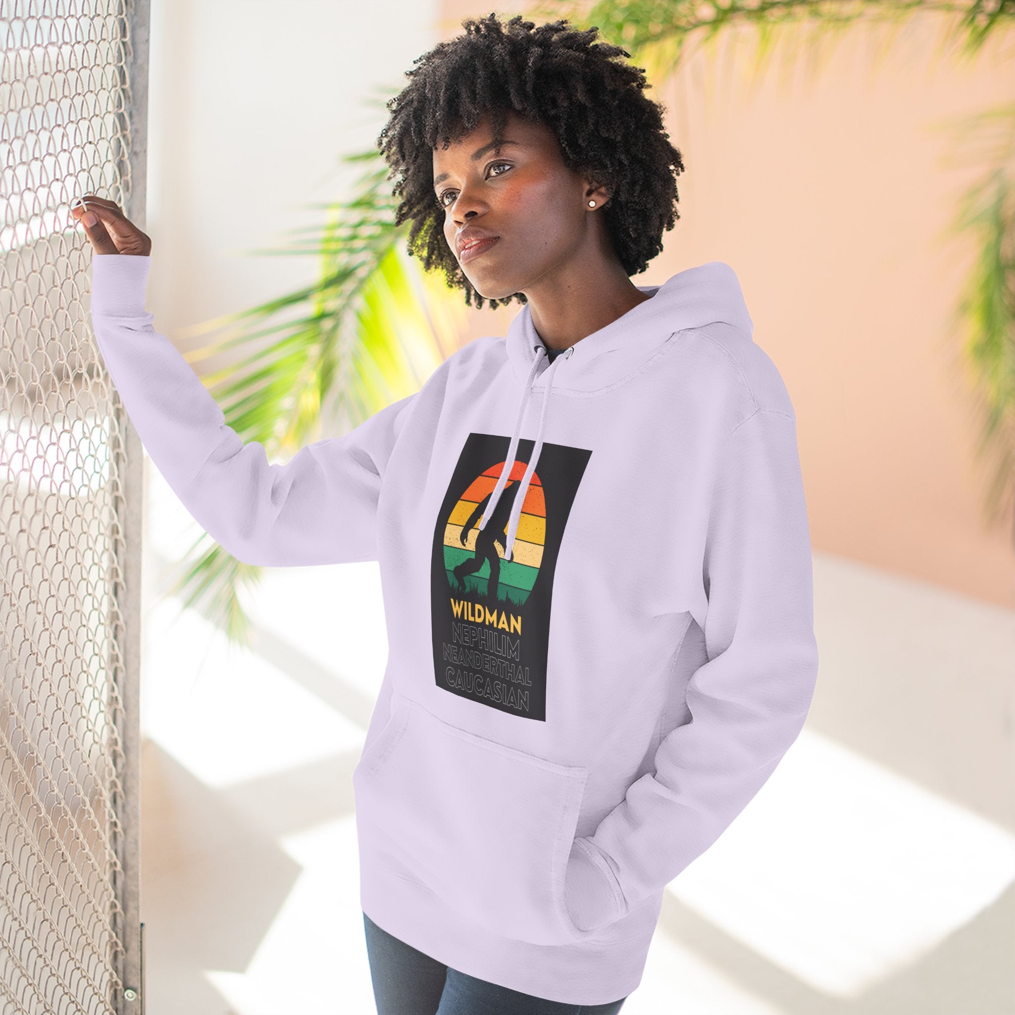 Wildman Graphic Hoodie —Retro Sunset Design