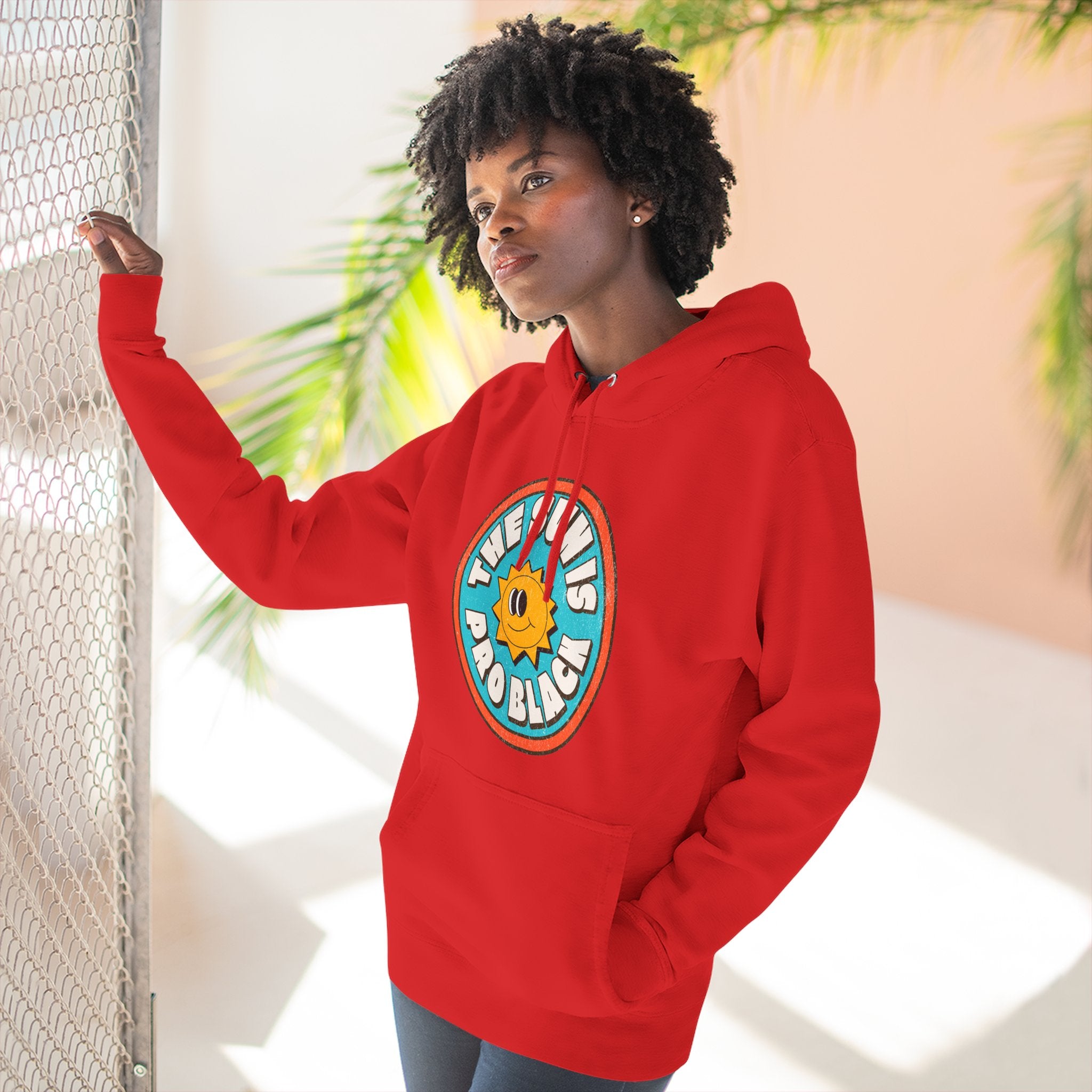 The Sun Is Pro Black – Graphic Fleece Pullover