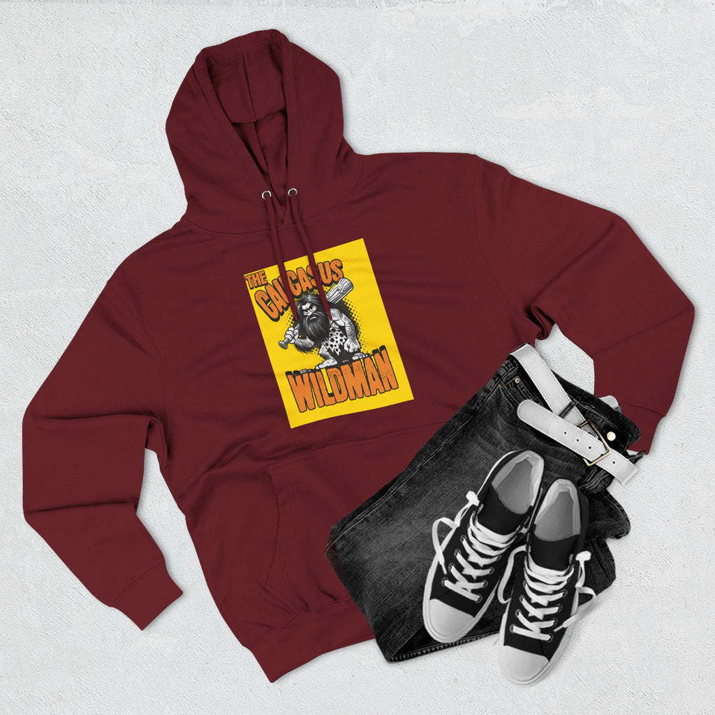 Hoodie — 'Caucasus Wildman' Graphic Fleece Hoodie