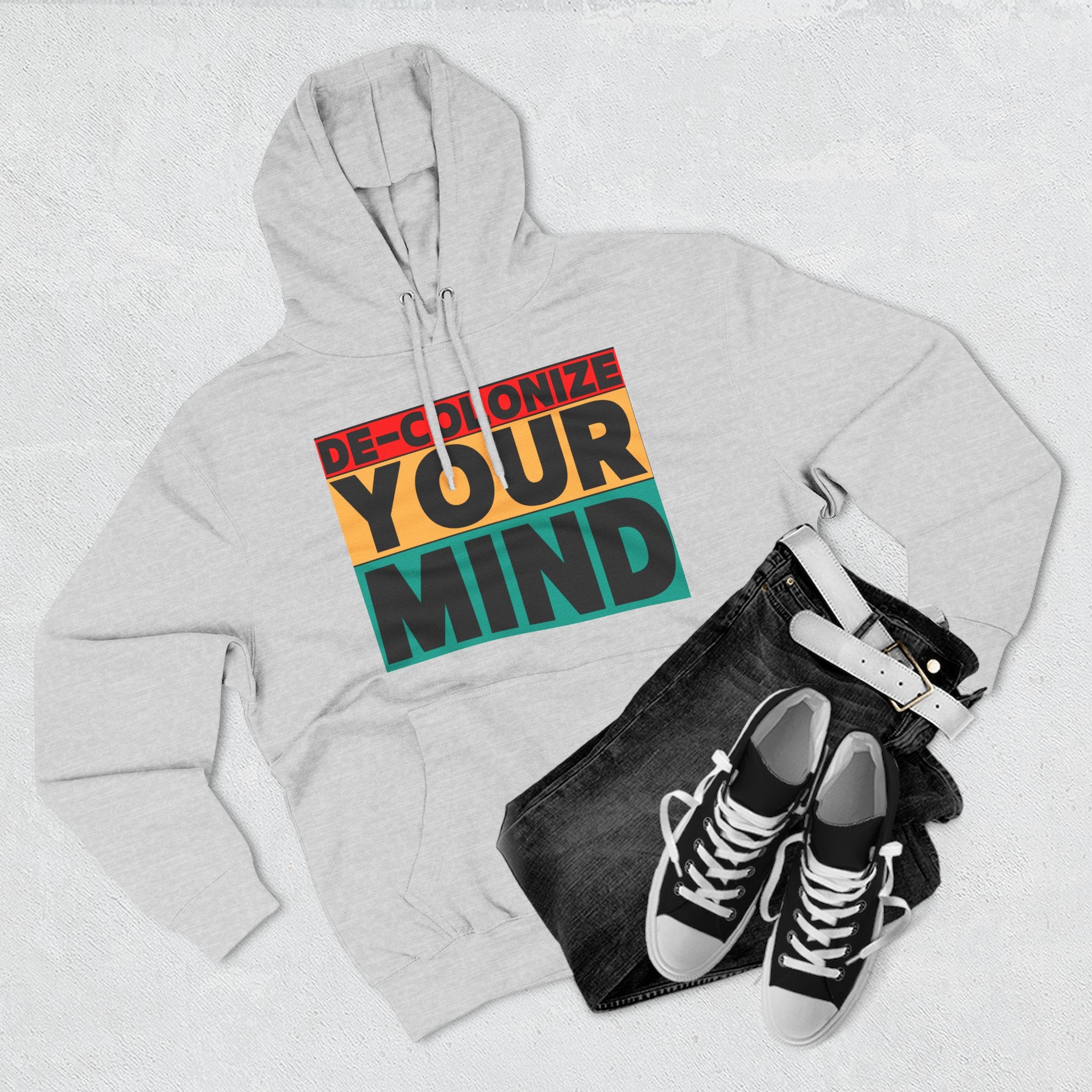 Decolonize Your Mind Hoodie — Bold Graphic Statement Pullover