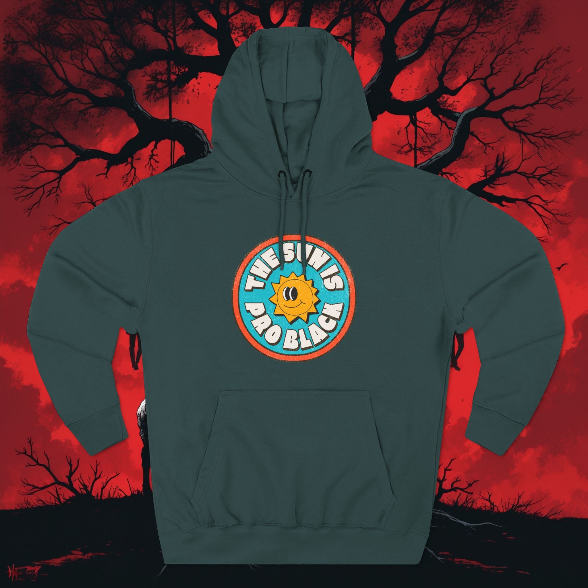 The Sun Is Pro Black – Graphic Fleece Pullover