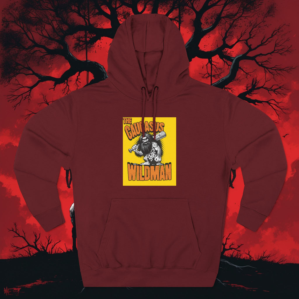 Hoodie — 'Caucasus Wildman' Graphic Fleece Hoodie