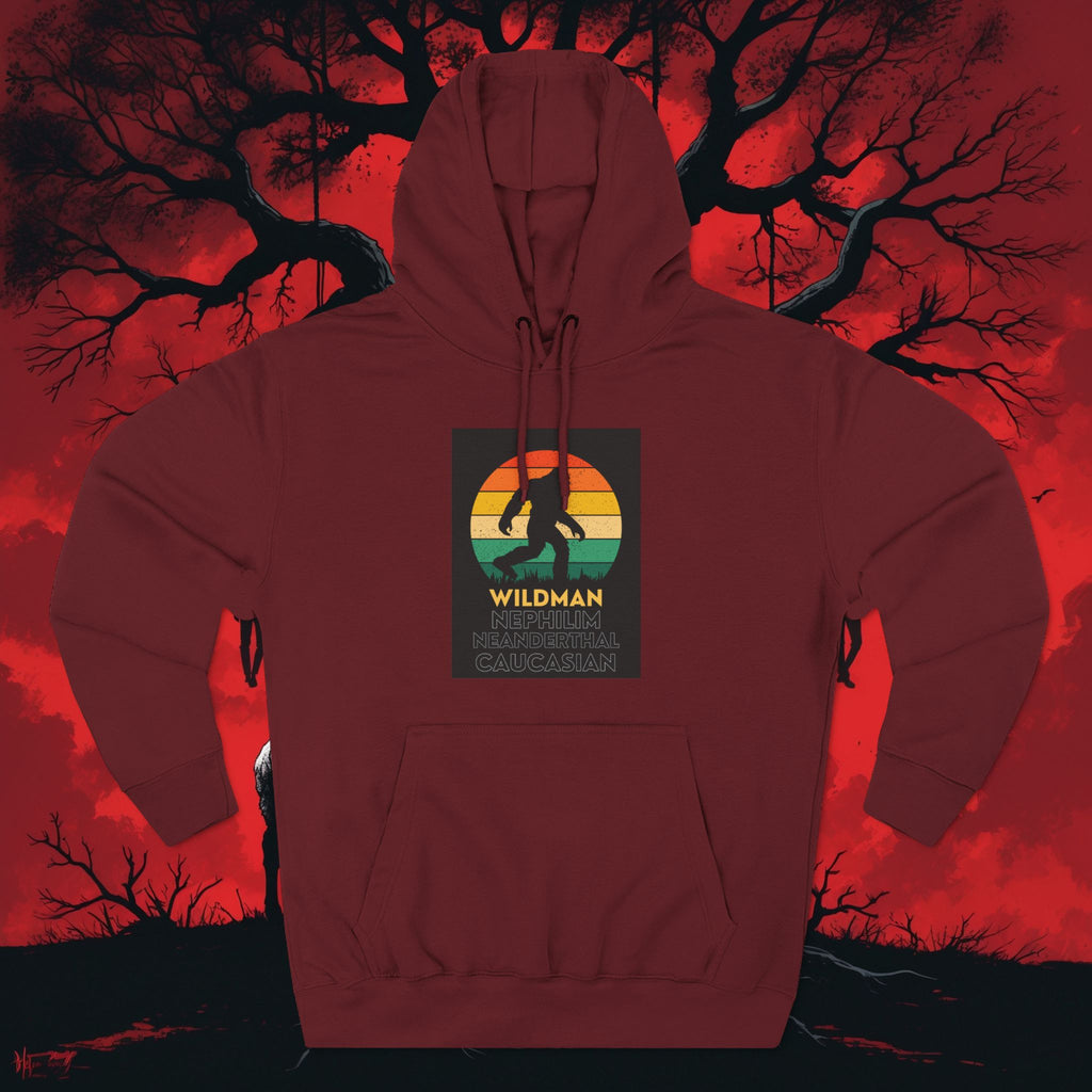 Wildman Graphic Hoodie —Retro Sunset Design