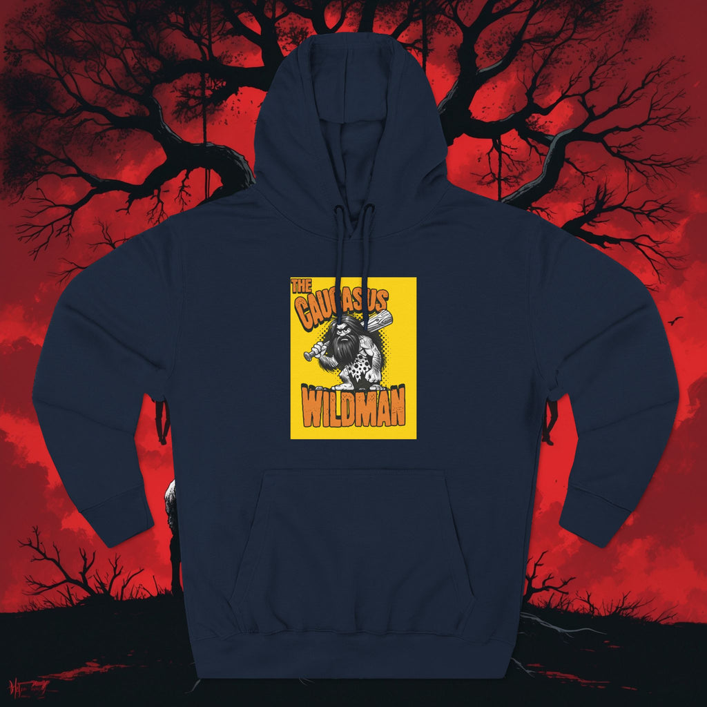Hoodie — 'Caucasus Wildman' Graphic Fleece Hoodie