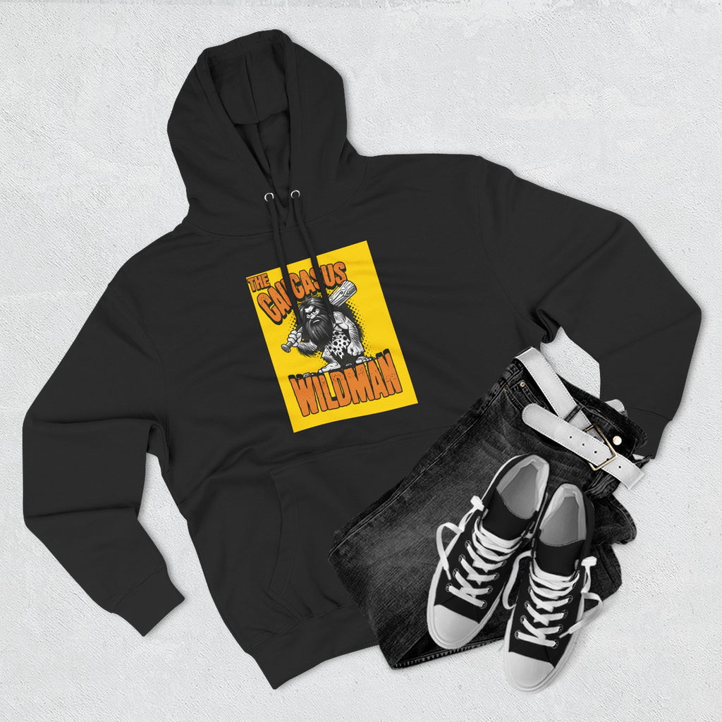 Hoodie — 'Caucasus Wildman' Graphic Fleece Hoodie