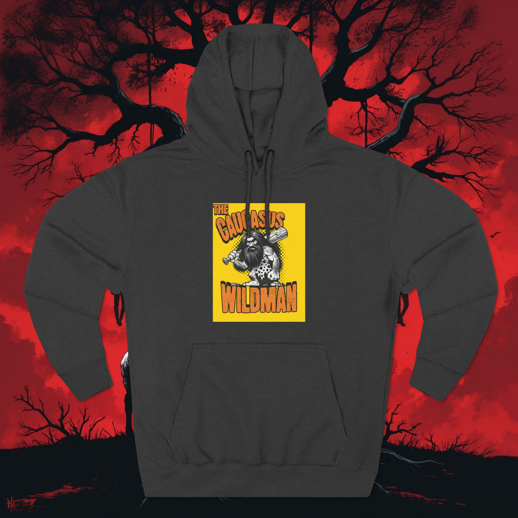 Hoodie — 'Caucasus Wildman' Graphic Fleece Hoodie