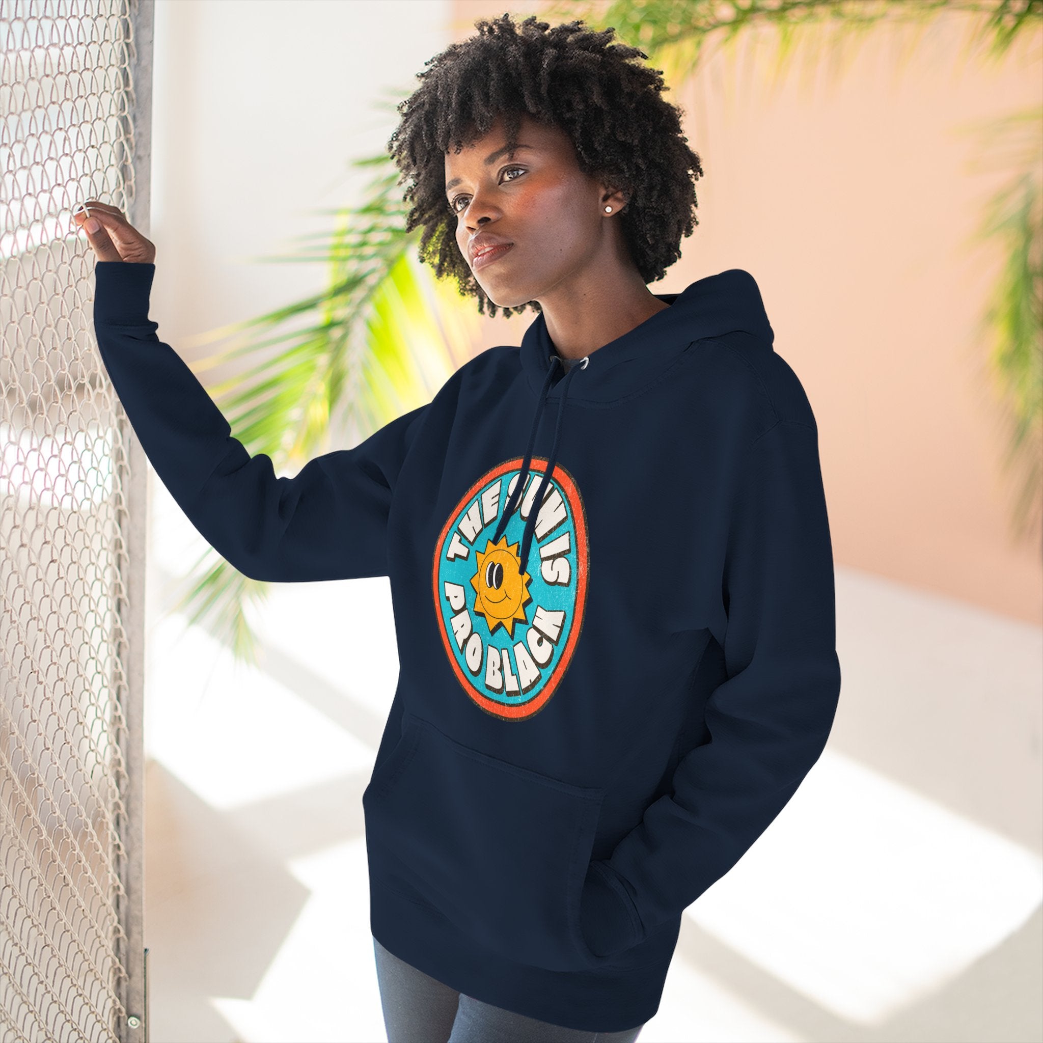 The Sun Is Pro Black – Graphic Fleece Pullover