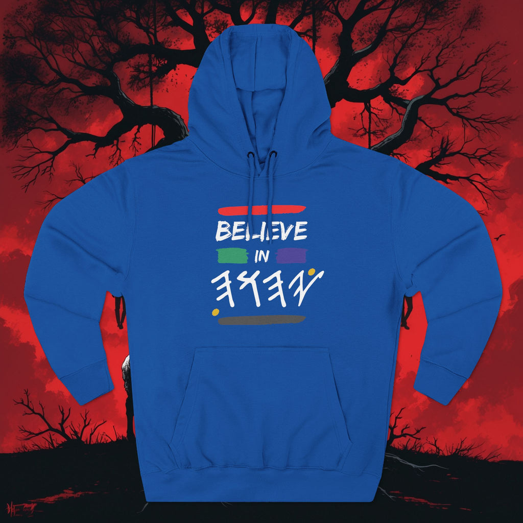 Three-Panel Fleece Hoodie — Believe In Yahuah