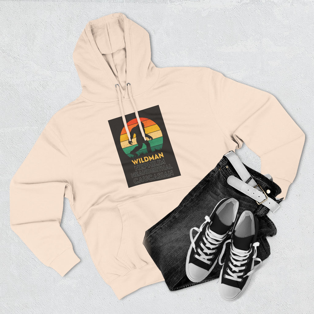 Wildman Graphic Hoodie —Retro Sunset Design