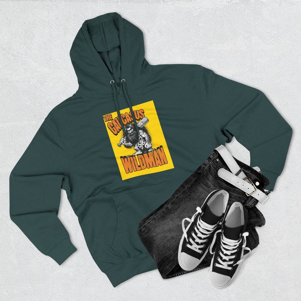 Hoodie — 'Caucasus Wildman' Graphic Fleece Hoodie
