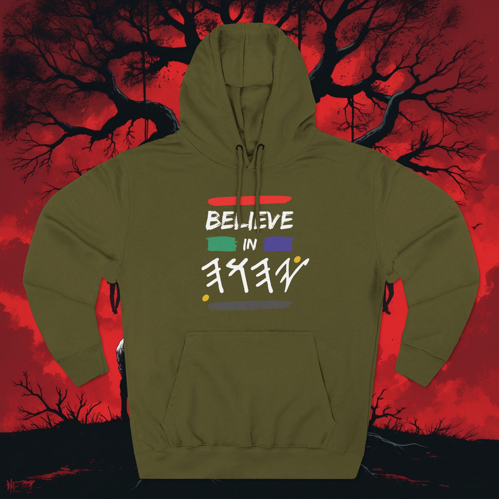Three-Panel Fleece Hoodie — Believe In Yahuah