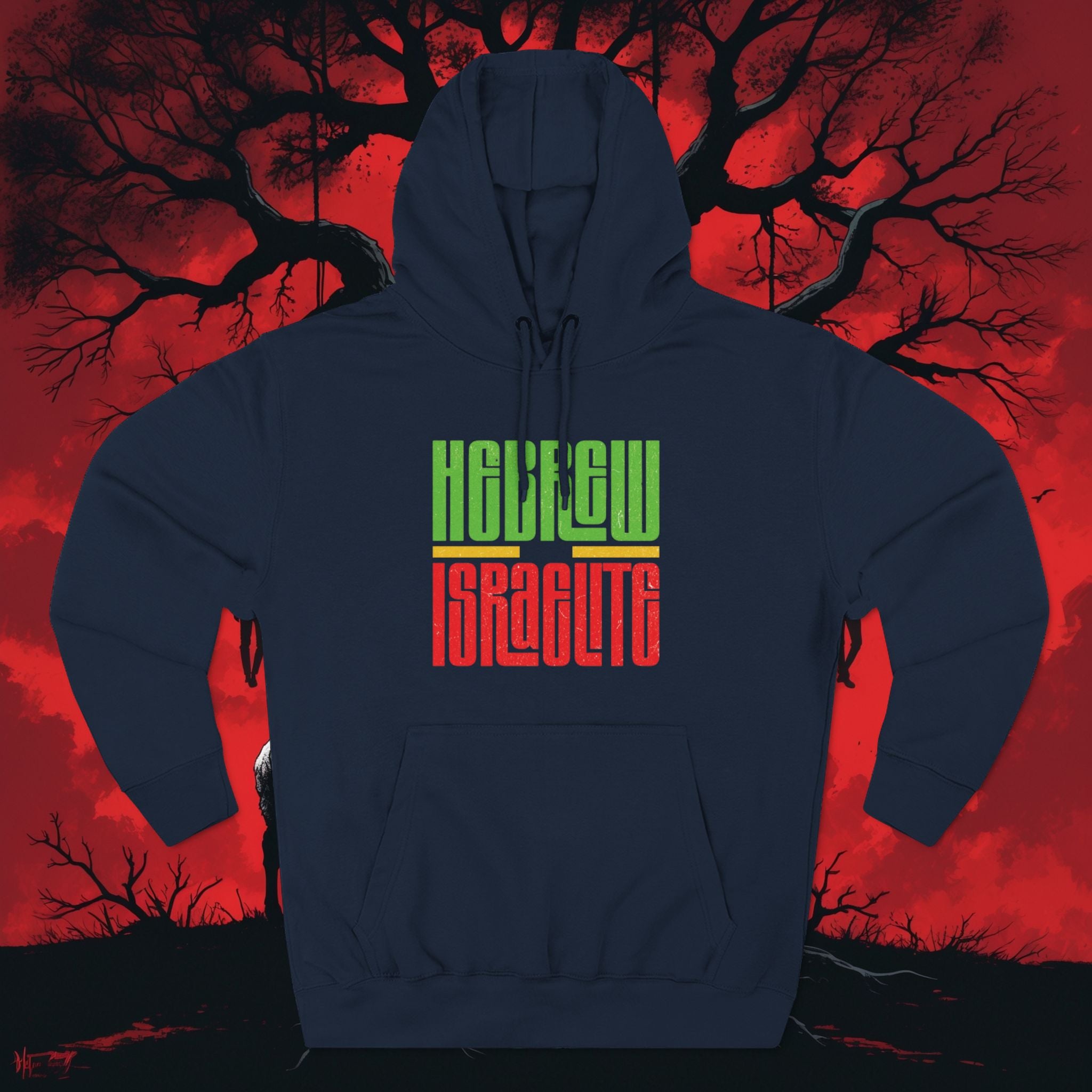 Hoodie — "Hebrew Israelite' Graphic Fleece Hoodie