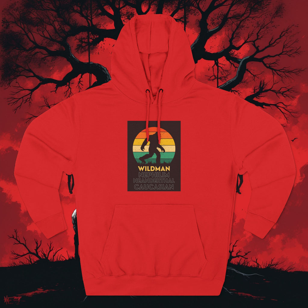 Wildman Graphic Hoodie —Retro Sunset Design