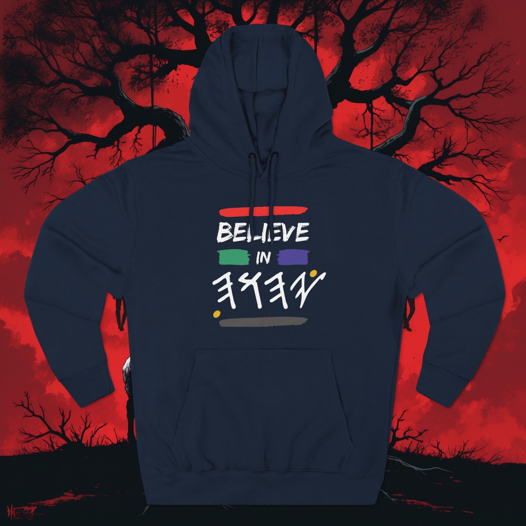 Three-Panel Fleece Hoodie — Believe In Yahuah