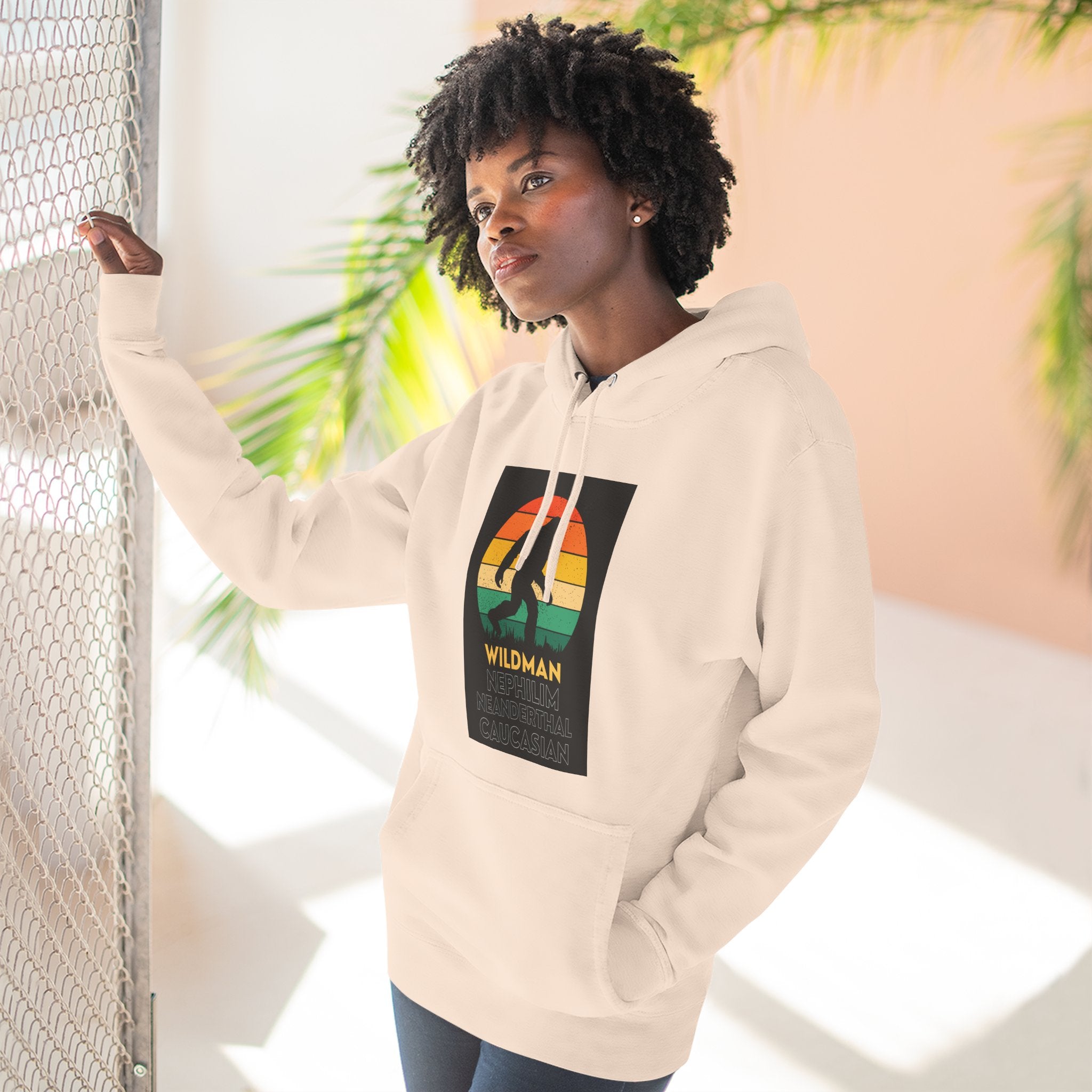 Wildman Graphic Hoodie —Retro Sunset Design