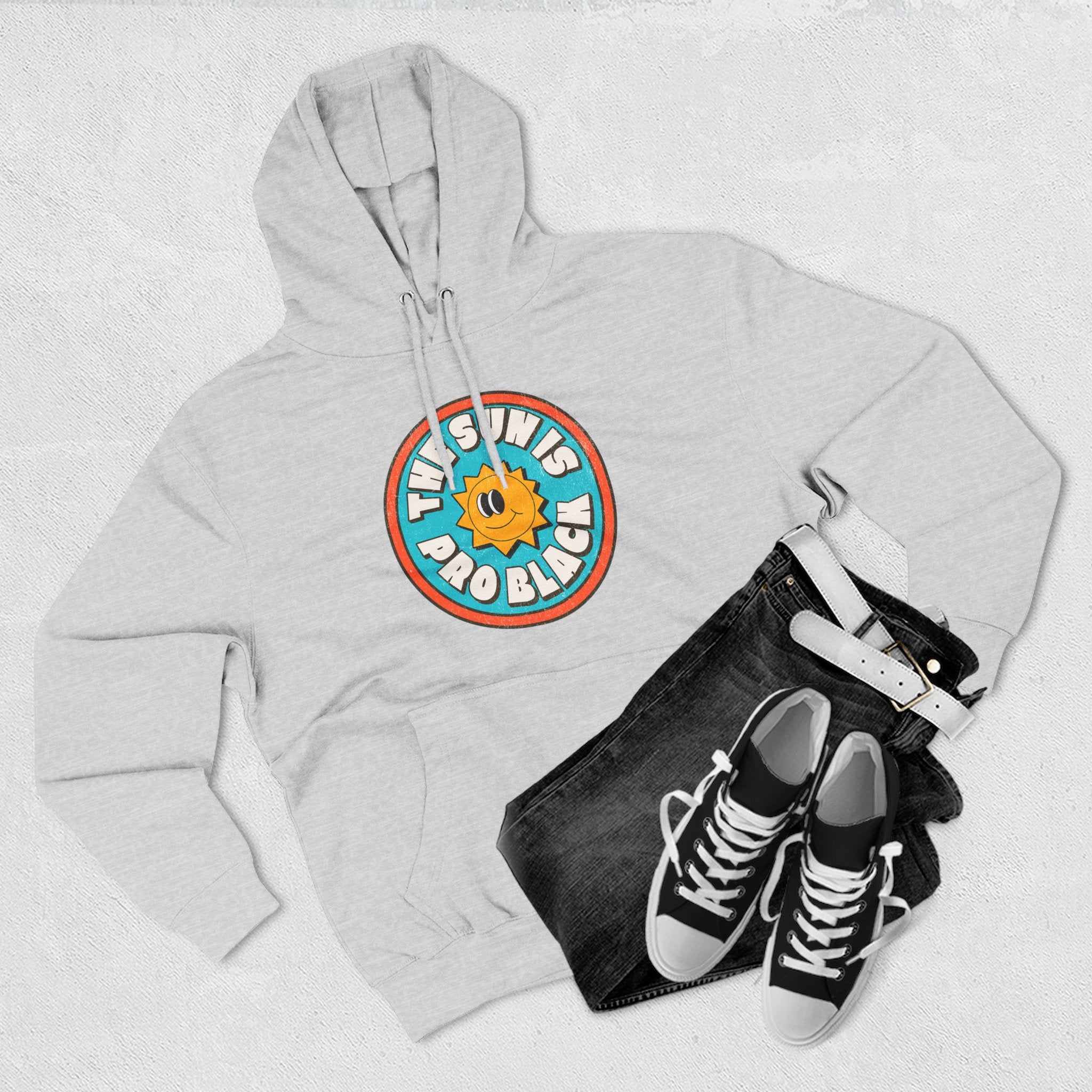 The Sun Is Pro Black – Graphic Fleece Pullover