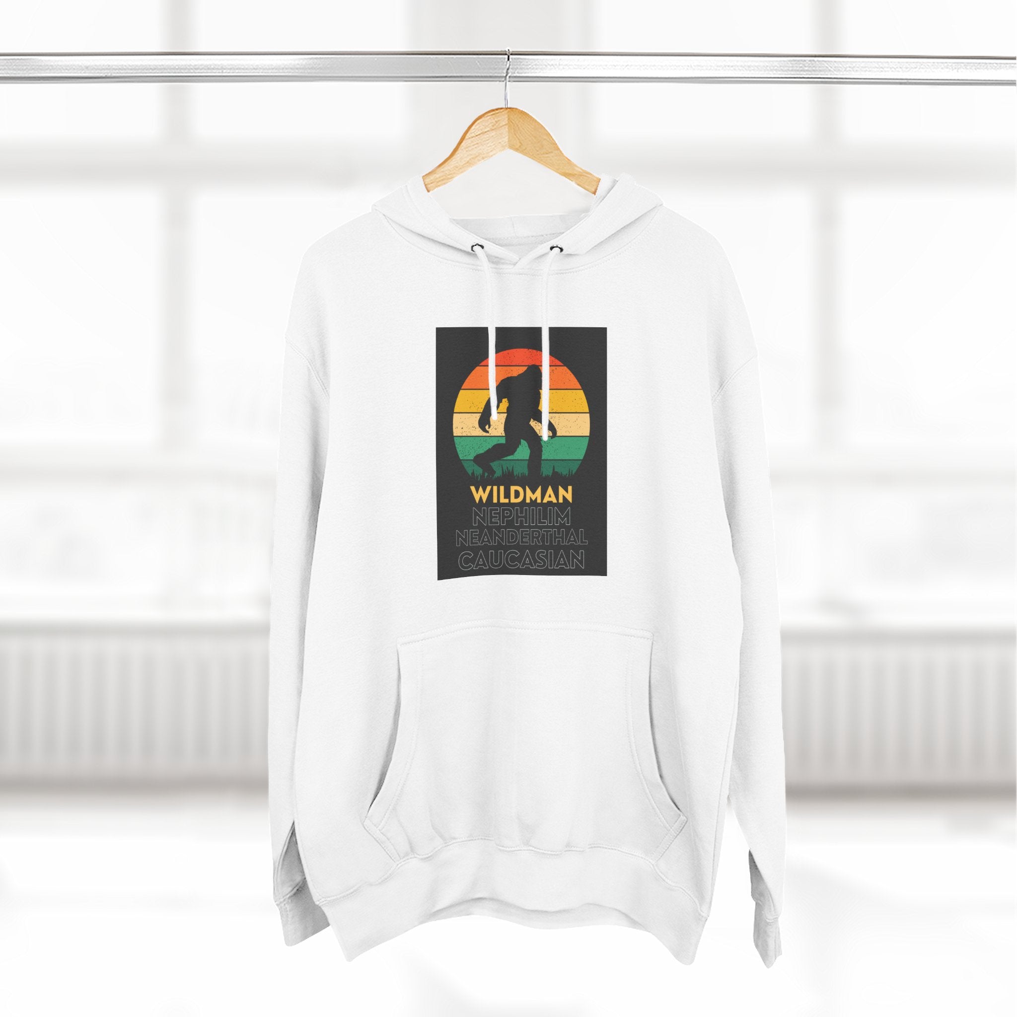 Wildman Graphic Hoodie —Retro Sunset Design