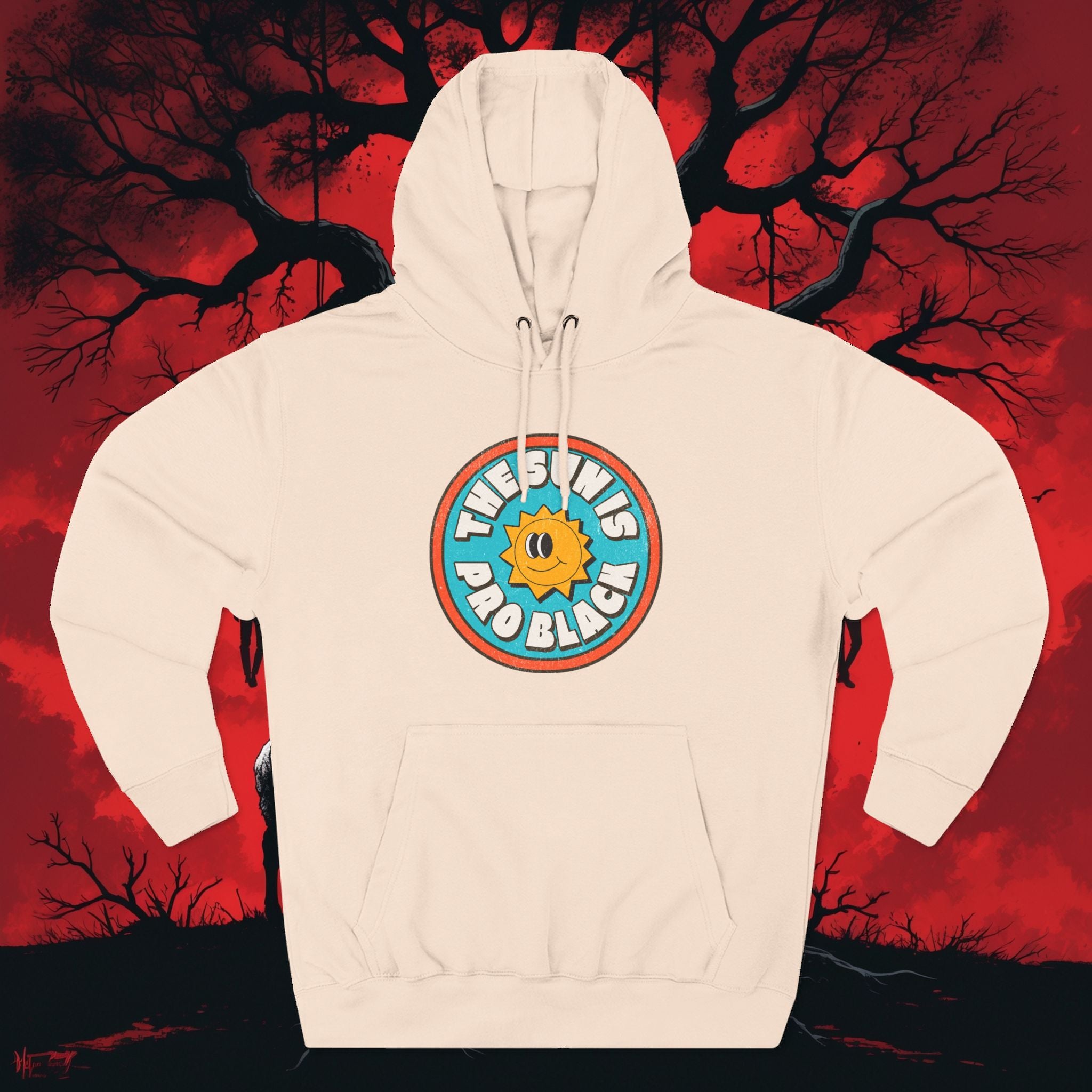 The Sun Is Pro Black – Graphic Fleece Pullover