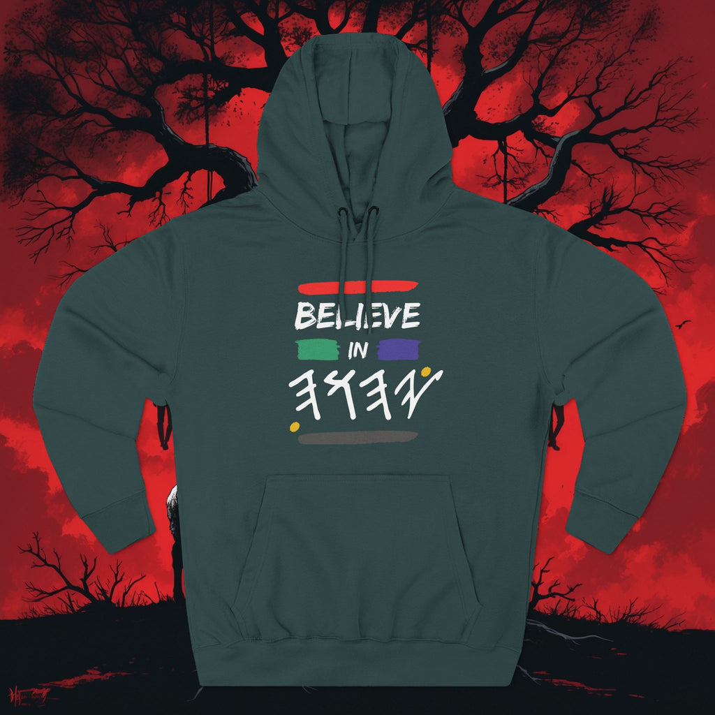Three-Panel Fleece Hoodie — Believe In Yahuah