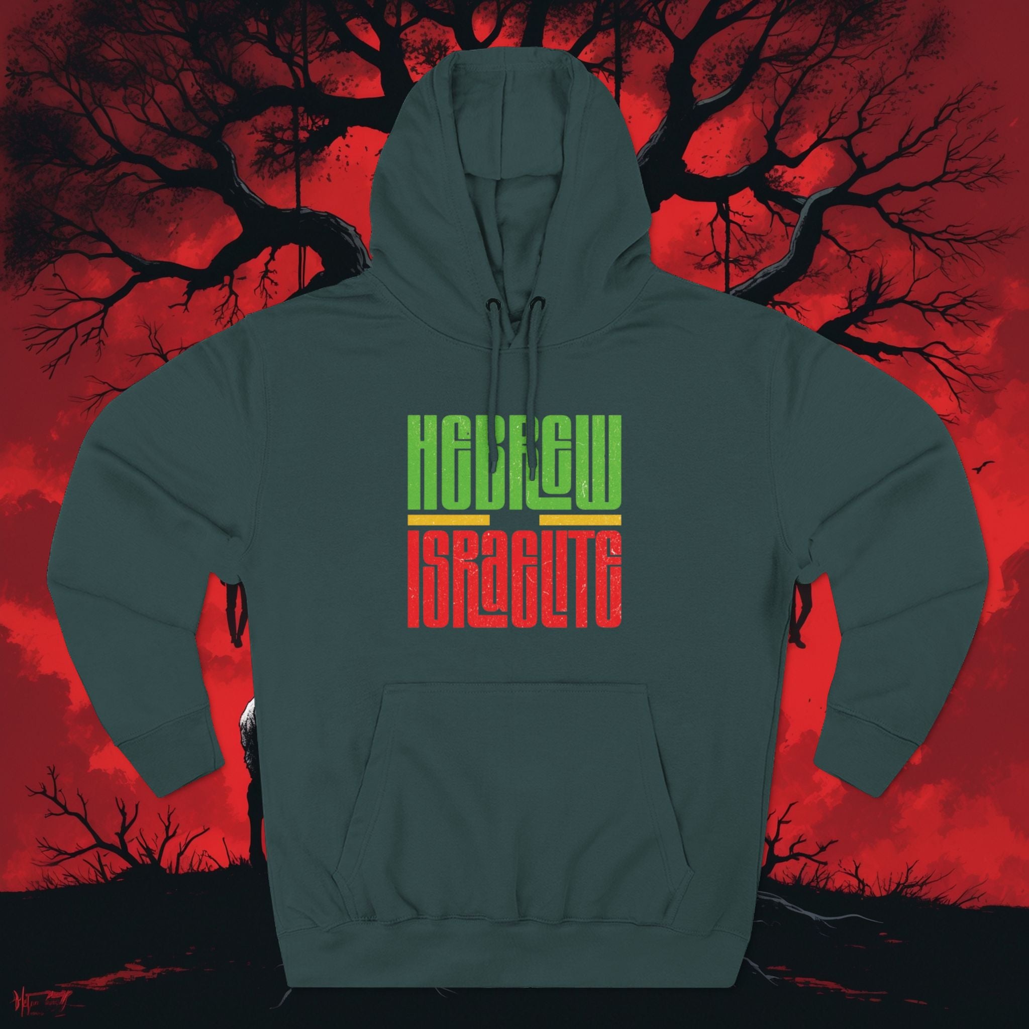 Hoodie — "Hebrew Israelite' Graphic Fleece Hoodie