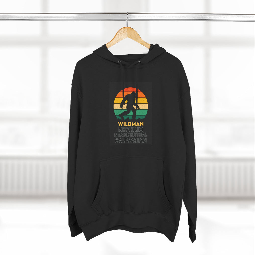 Wildman Graphic Hoodie —Retro Sunset Design
