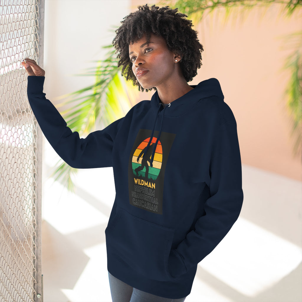 Wildman Graphic Hoodie —Retro Sunset Design