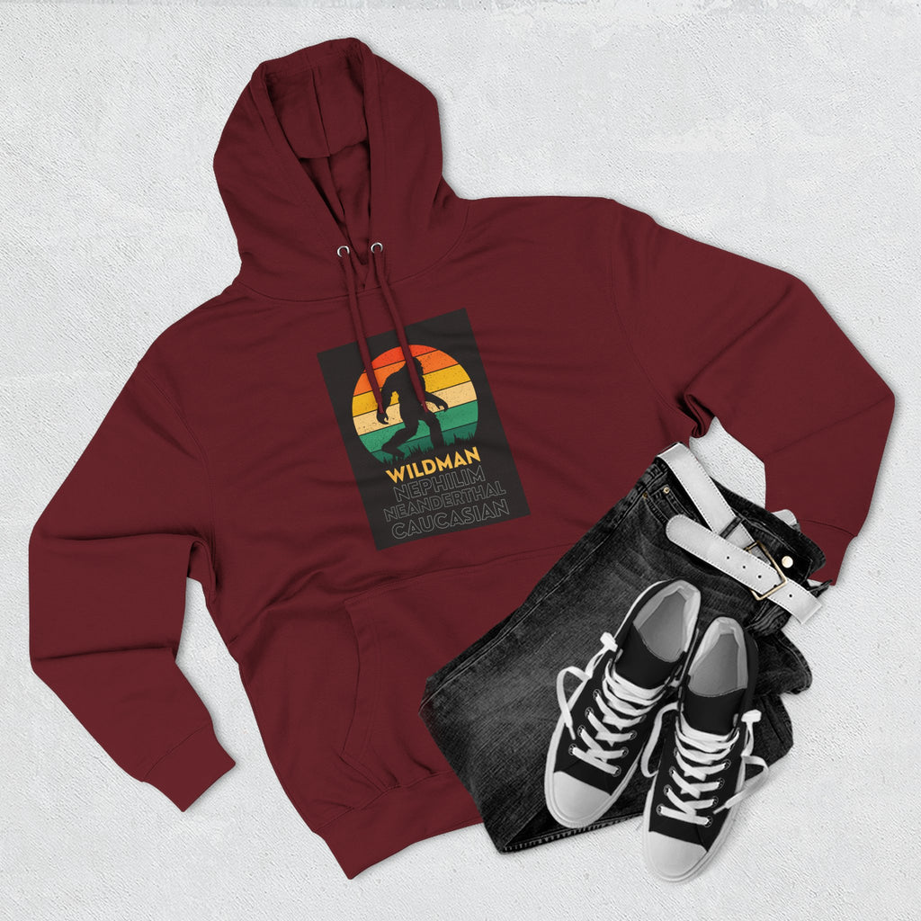 Wildman Graphic Hoodie —Retro Sunset Design