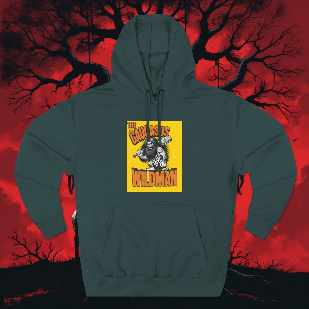 Hoodie — 'Caucasus Wildman' Graphic Fleece Hoodie