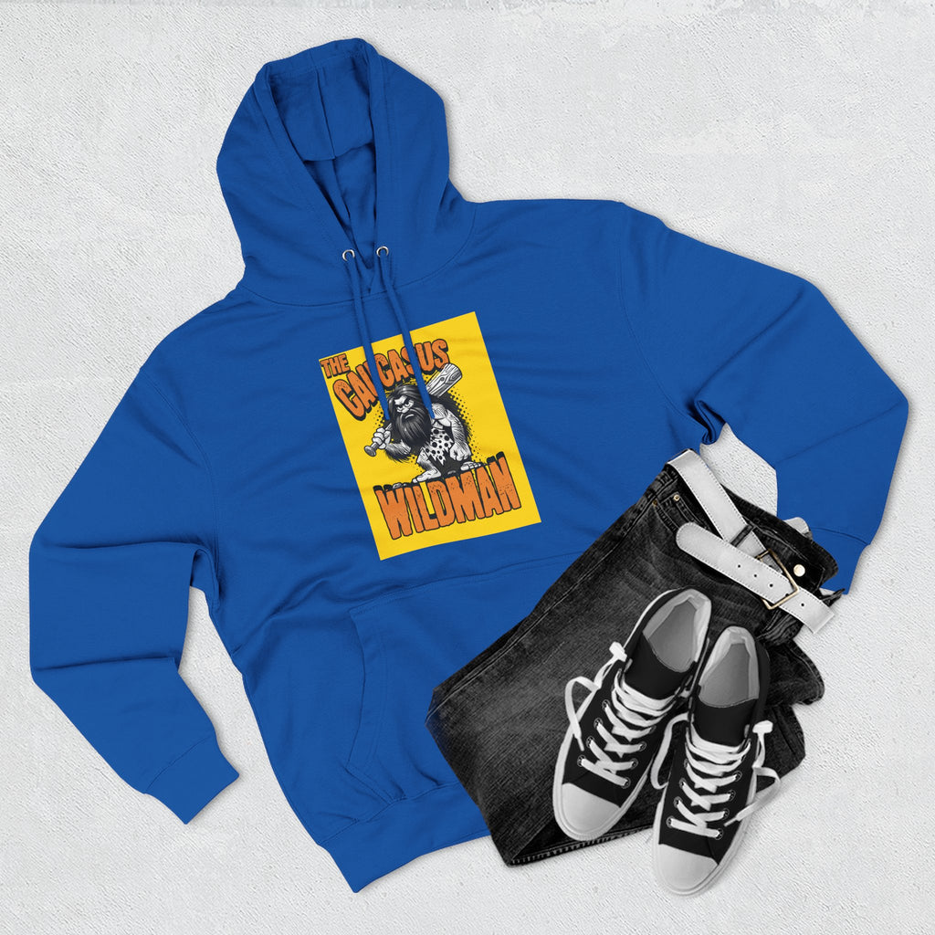 Hoodie — 'Caucasus Wildman' Graphic Fleece Hoodie