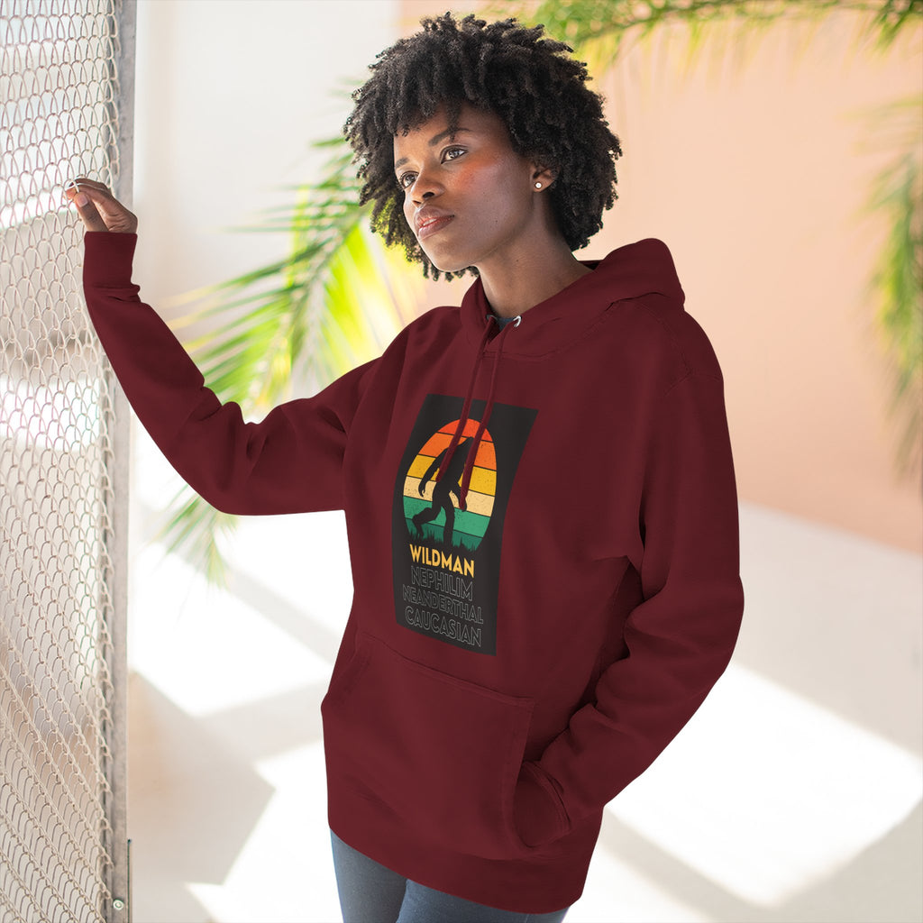 Wildman Graphic Hoodie —Retro Sunset Design