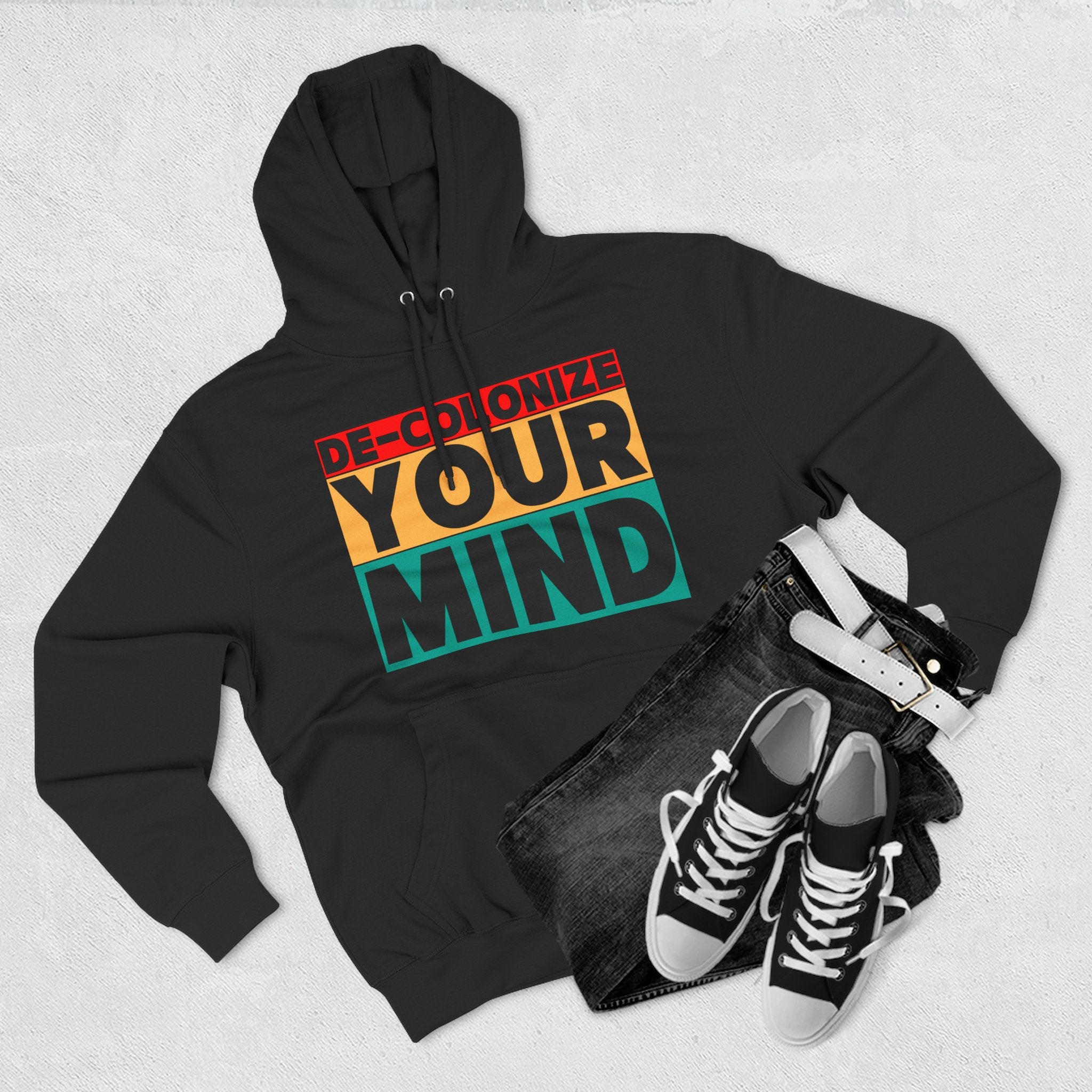 Decolonize Your Mind Hoodie — Bold Graphic Statement Pullover