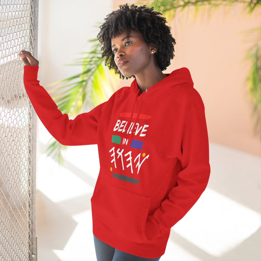 Three-Panel Fleece Hoodie — Believe In Yahuah