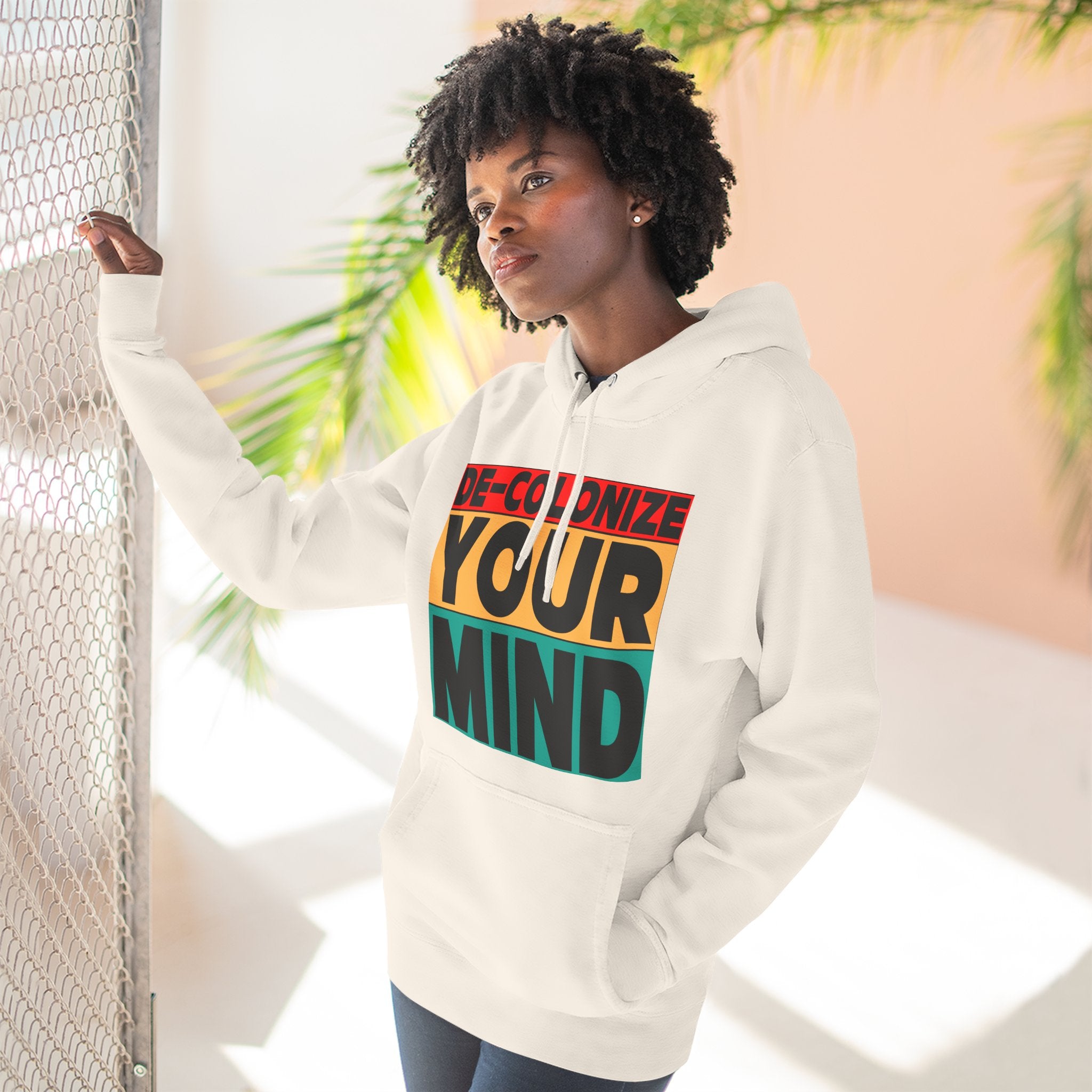 Decolonize Your Mind Hoodie — Bold Graphic Statement Pullover