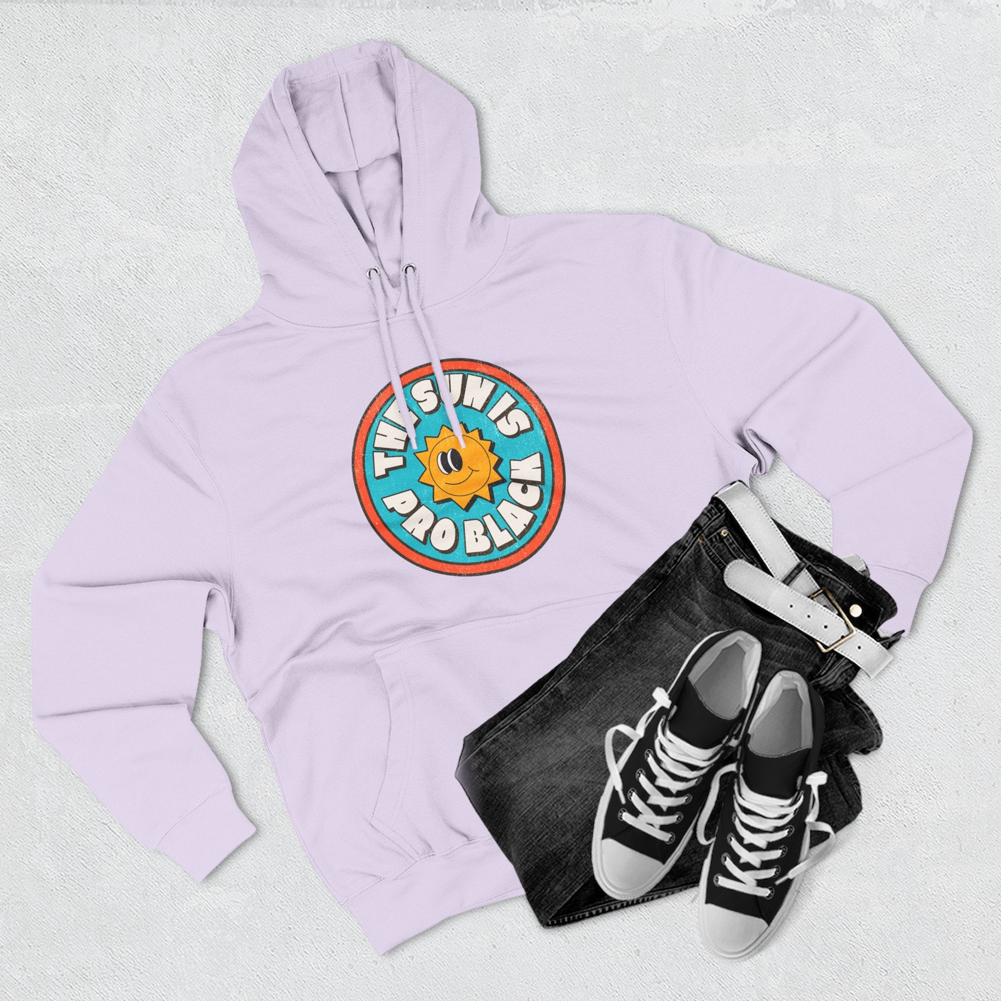 The Sun Is Pro Black – Graphic Fleece Pullover