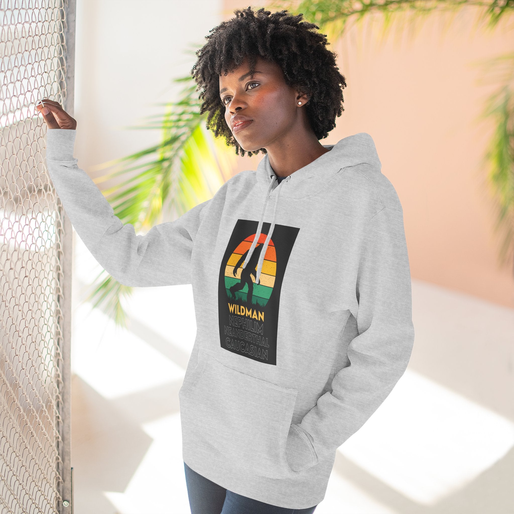 Wildman Graphic Hoodie —Retro Sunset Design