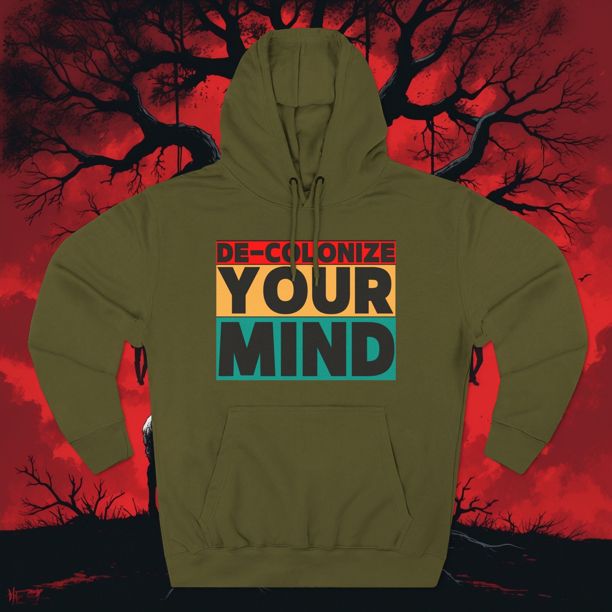 Decolonize Your Mind Hoodie — Bold Graphic Statement Pullover