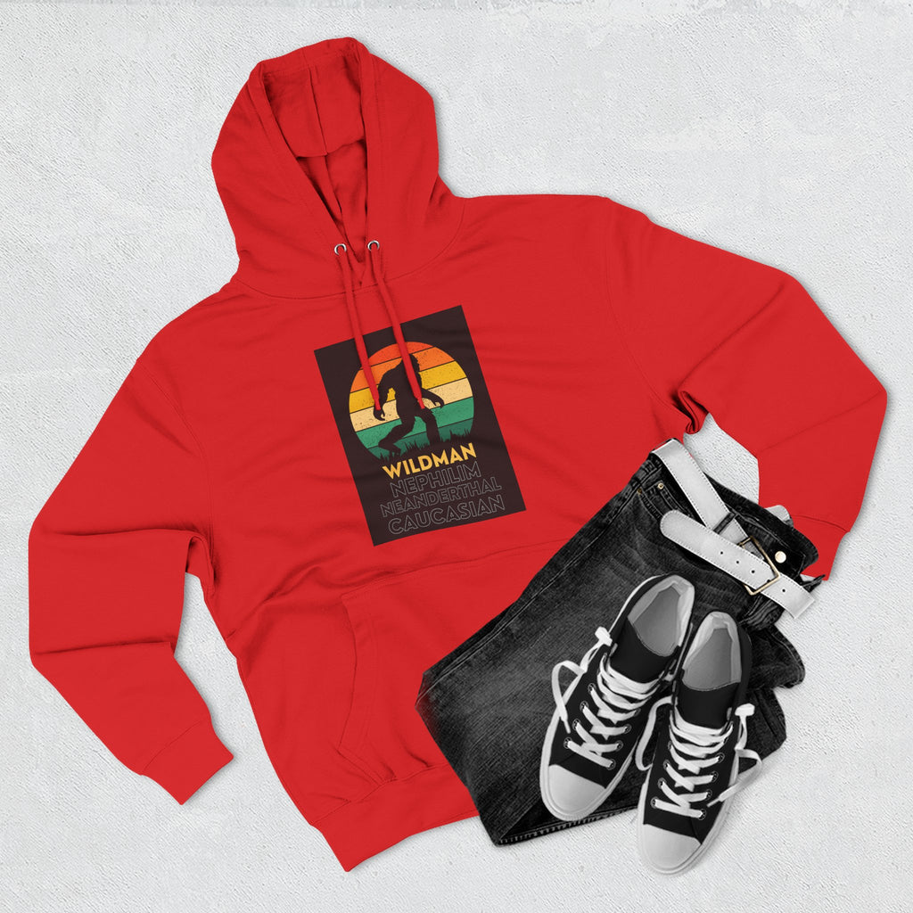 Wildman Graphic Hoodie —Retro Sunset Design